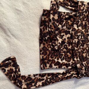 Windsor Black and Brown Animal Print Blouse